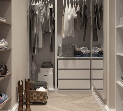Image of clothes in a closet